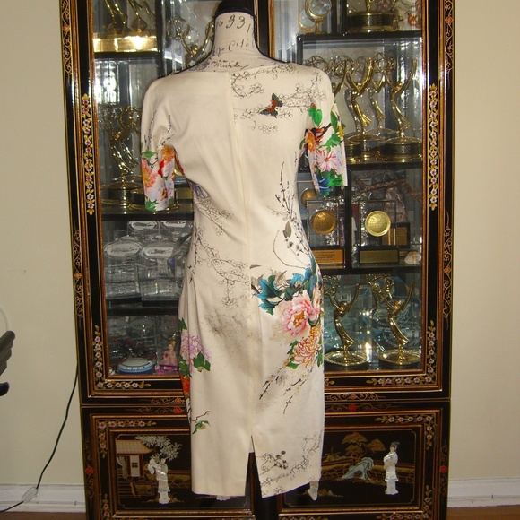 ZARA ORIENTAL PRINT DRESS M - Picture 4 of 7